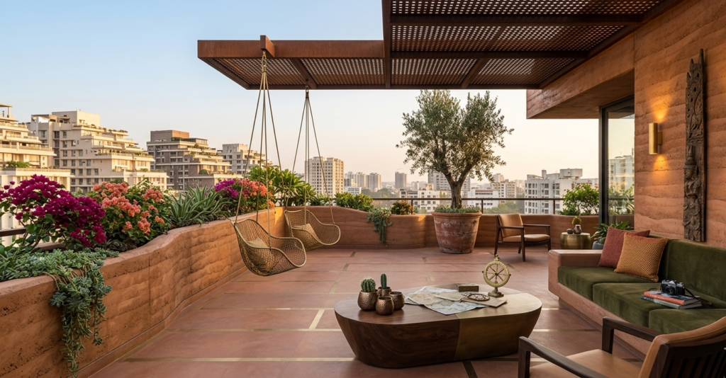 outdoor villa decor